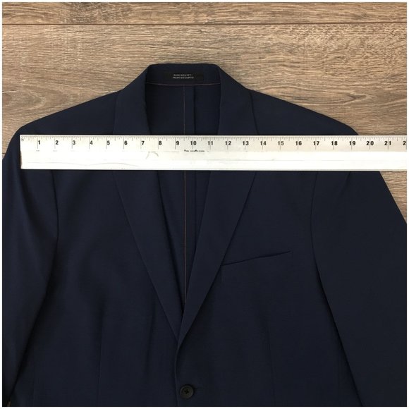 Perry Ellis Mens Blazer Sport Coat Two Button Casual Jacket Size 44L‎ Slim Suits - Picture 9 of 13
